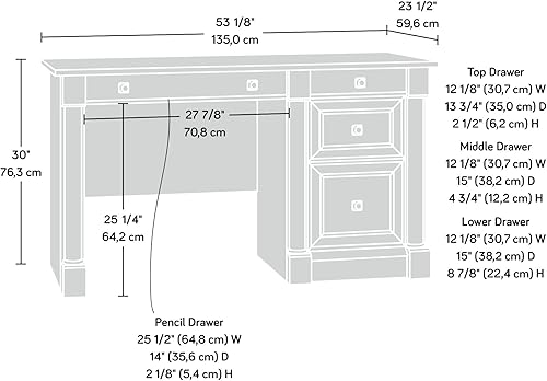 Miniatura 3 de Sauder Escritorio para computadora Palladia acabado de roble vintage