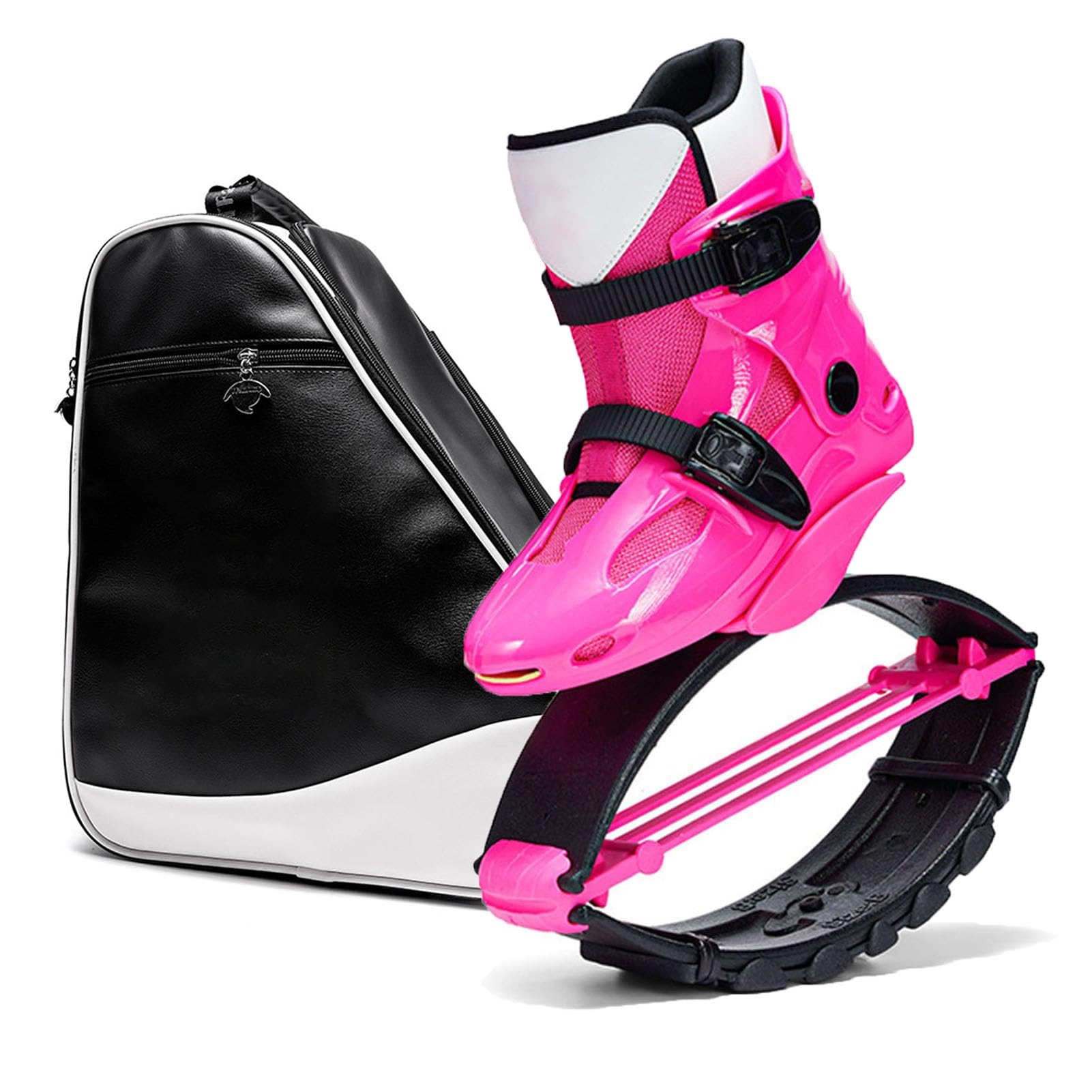 Kangaroo Jumping Shoes, Jump Shoes Bouncing, Indoor and Outdoor Fitness Training Moon, Carrying PU Storage Backpack