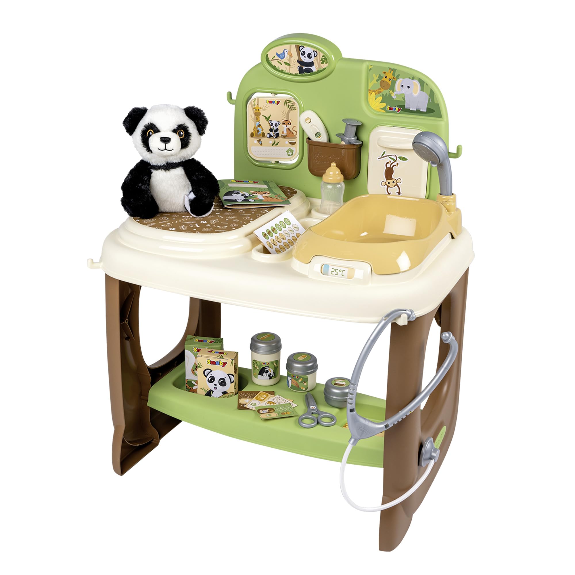 Smoby - Veterinary Center - Animal Care - Children's Toy - 19 Accessories - Examination Table, Storage Bins, Syringe, Health Record and Others - From 3 Years Old - Made in France