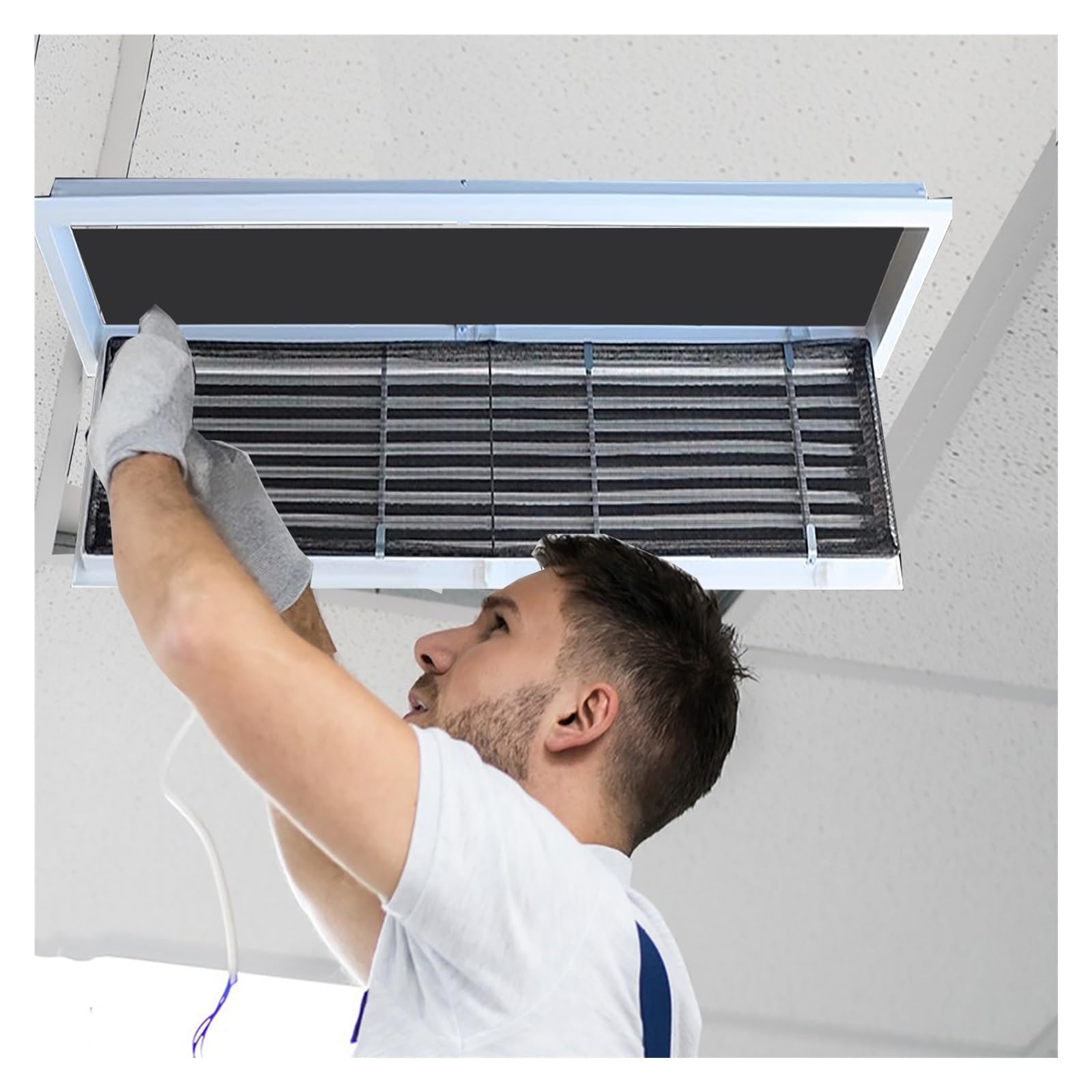 Griglia di Ventilazione Griglia Di Ventilazione In Plastica/deflettore Di Registro De'aria Con Porta Rimovibile, Filtro Di Ritorno De'aria Per Varie Esigenze Di Ventilazione Per Scantinati(W x L-29x80