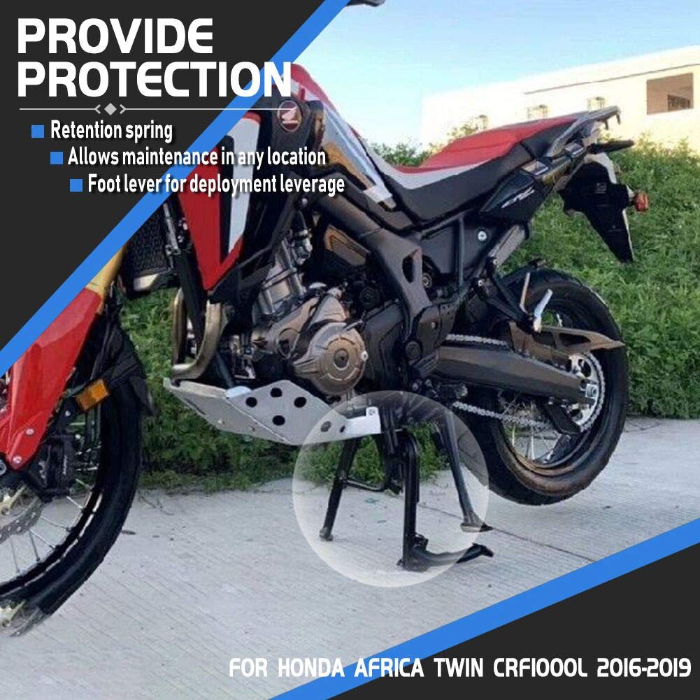 Cavalletto Centrale Per Moto Honda CRF1000L Africa Twin 2016-2019 - In Acciaio, Vernice Nera - Foto 3