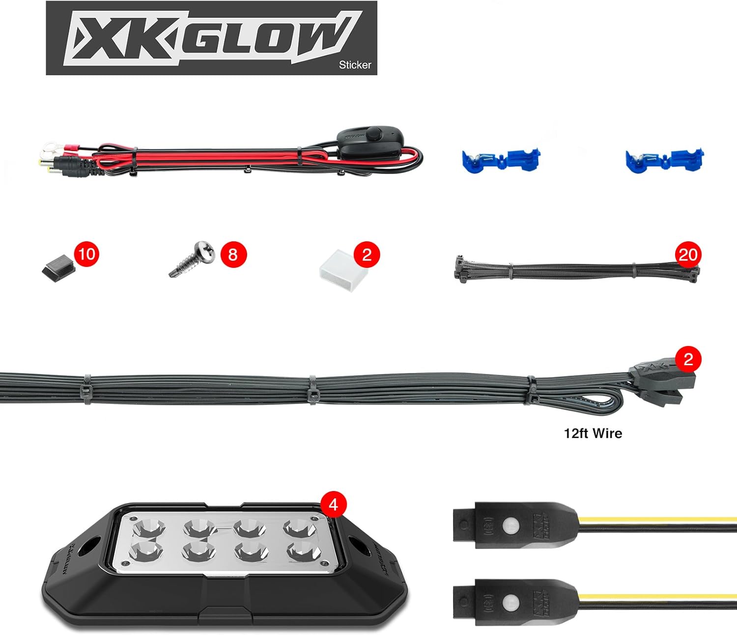 XKGLOW XKCHROME LED Grill Kit with DRL Sequential Turn Signal for Jeep Wrangler JL and Gladiator JT