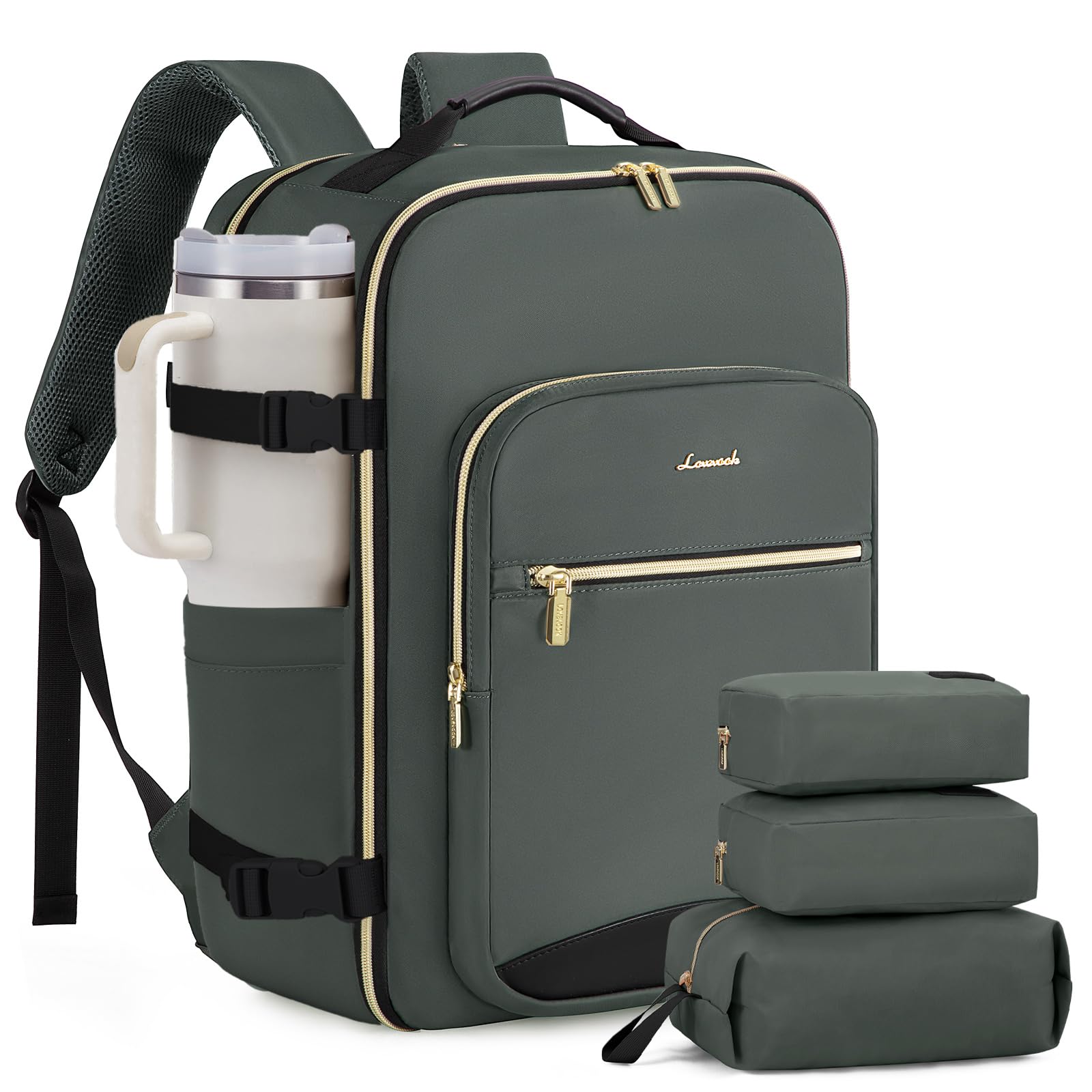 LOVEVOOK 50L Large Travel Backpack for Women Men Fits 17 Inch Laptop, Carry on Backpack for Traveling on Airplane, Personal Item Bag Airline Approved, Business Causal Weekender Backpacks