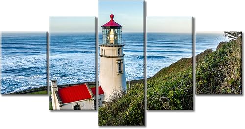 TUMOVO Wall Art for Bedroom Heceta Head Lighthouse Wall Art Decor Florence Orego