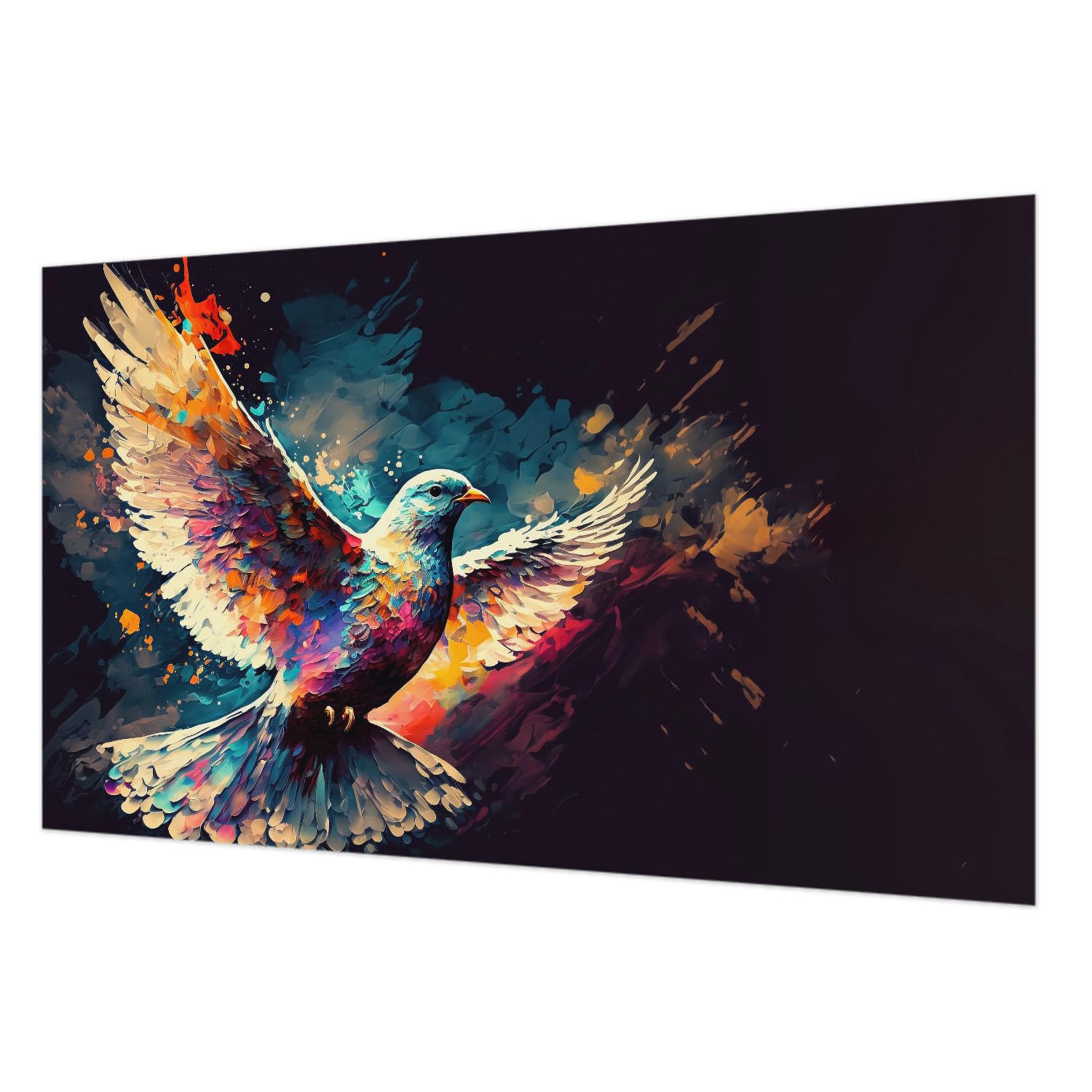 Papier peint oiseau coloré intissé haut de gamme 416x254