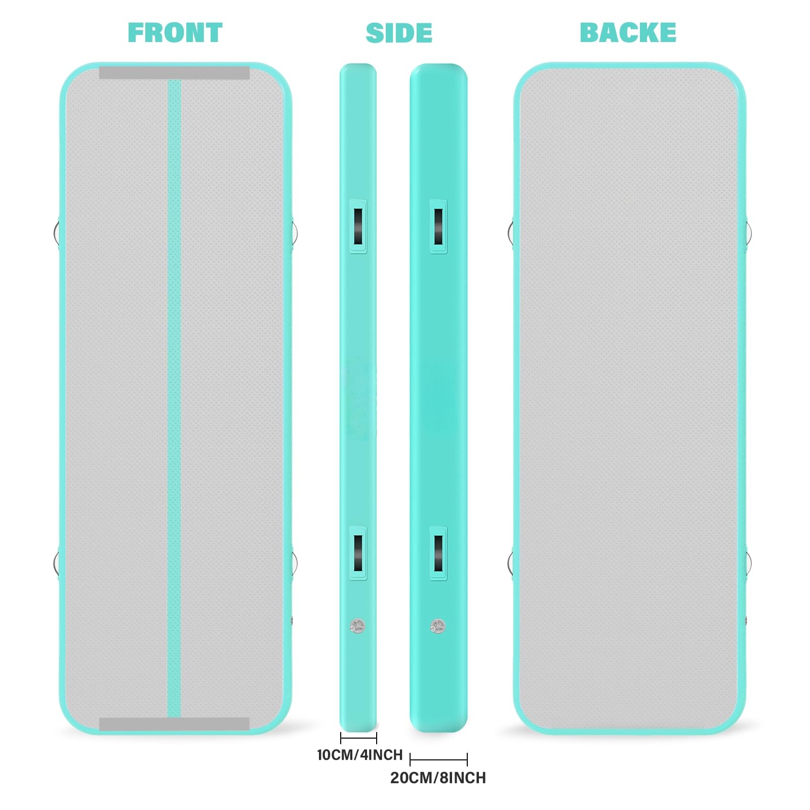 Dwzdd Ginnastica Air Matte Track, 3 m/4 m/5 m/6 m, tappetino da ginnastica per bambini, tappetino da ginnastica gonfiabile per casa, palestra, allenamento, cheerleading, acqua