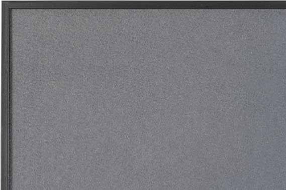Bi-Office New Basic Grey Felt Notice Board, 39 x 29 cm, Black Pine Frame