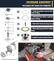 Vista 4 de K-0650 Kit de funda de cilindro de compresor de aire y anillo de compresión para compresores sin aceite Craftsman DeVilbiss Porter Cable DeWalt