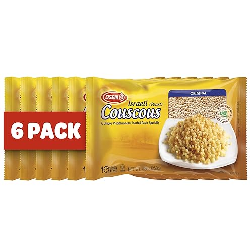 Osem Cuscús perlado israelí, original, caja de 8.8 onzas (paquete de 6, total de 52.8 onzas)