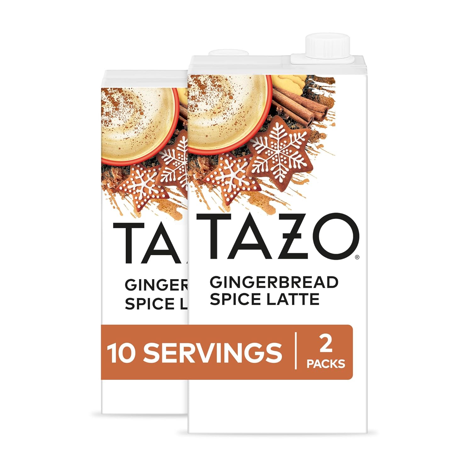 TAZO Pumpkin Spice Latte Black Tea Concentrate, 32 Fl Oz Carton (Pack of 2)