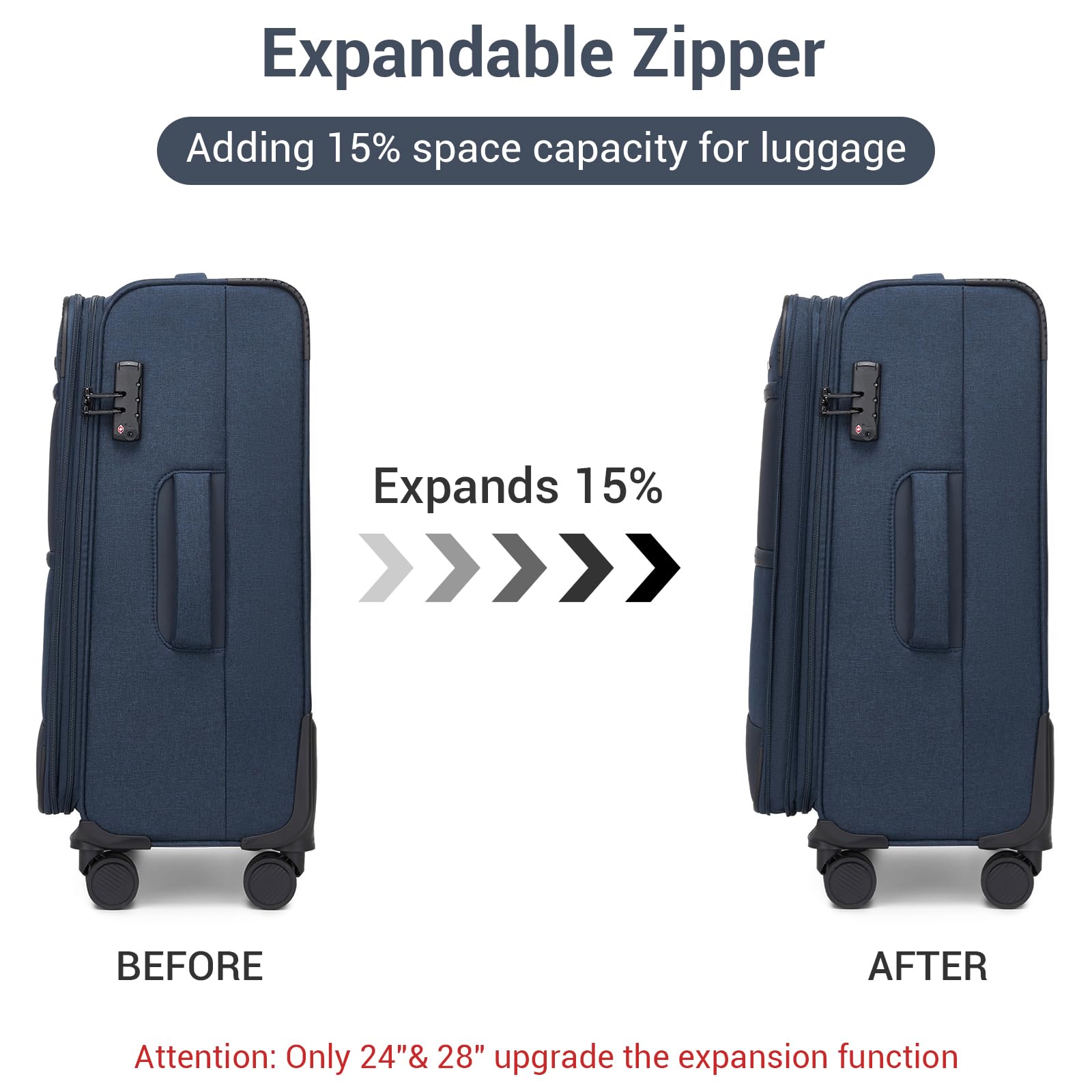 British Traveller Maleta Trolley Grande Rígida Expandible 79cm, Maletas Rígidas de Viaje con 4 Ruedas Giratorias y Cerrado TSA (28 Pulgadas, Azul)