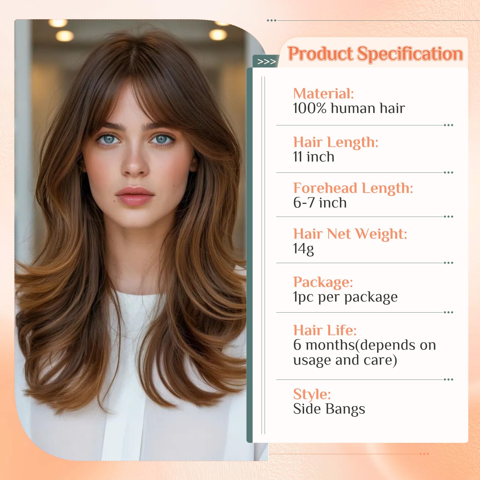 Benehair Echthaar Topper 100% Handgeknüpfte Toupets Clip in Haarteil Haar Haarstücke für Frauen #4P27 Mittelbraun/Dunkelblond Hair Topper Ohne Pony 14g 27 CM
