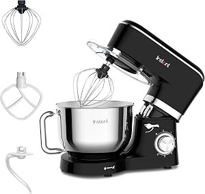 Mélangeur sur socle Instant Pot 6 vitesses 6,3 Qt avec bol en acier inoxydable, base noire