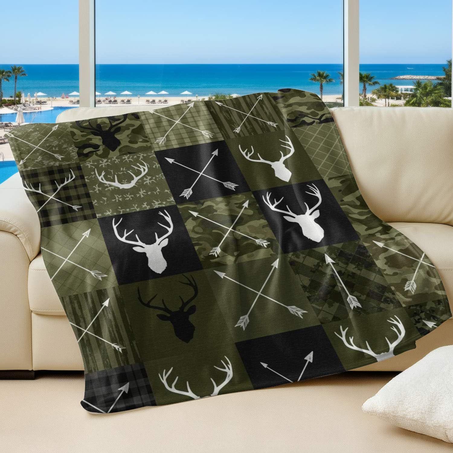 Couverture d'extérieur en flanelle camouflage pour vos soirées camping au coin du feu