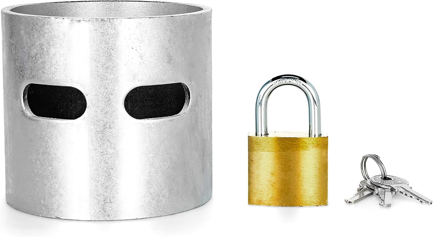 Camco Eaz-Lift RV 5th Wheel Trailer Kingpin Collar Lock - Locks to Your Kingpin to Protect Your RV 5th Wheel from Theft While in Storage, Fits Standard 2" Kingpin (48856)