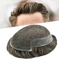 Vista 91 de Toupee - Sistema de cabello humano no quirúrgico para hombres Toupee indetectable de encaje para hombres, extensiones de cabello gris 100% cabello
