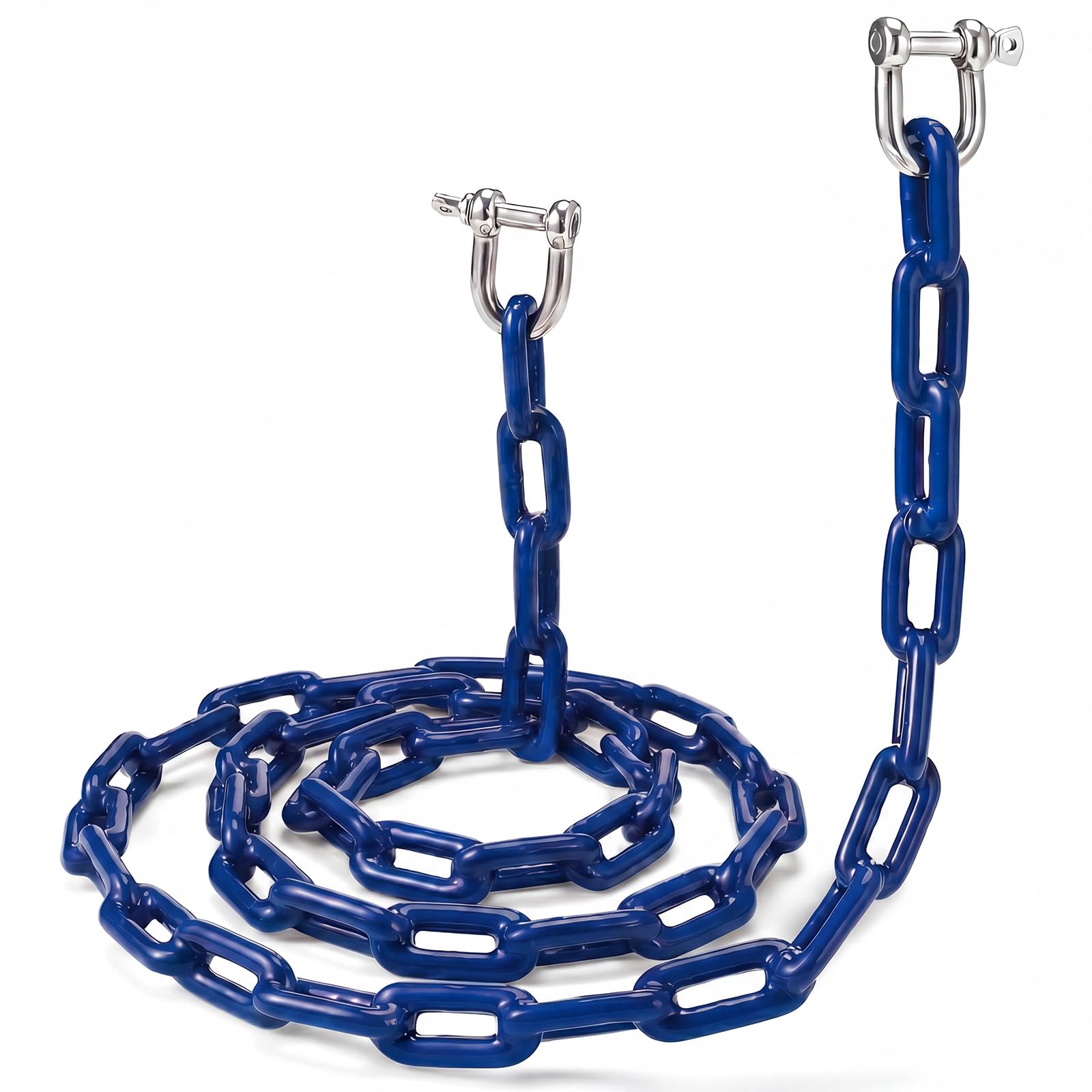 MorningRo PVC Coated Boat Anchor Chain 1/4 Inch x 4ft/ 5ft/ 6ft/ 7ft