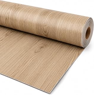 Vinylboden Selbstklebend, PVC Bodenbelag Selbstklebend | Vinyl Holzoptik Bodenaufkleber Wasserdicht Verschleißfest für Küche Wohnzimmer Badezimmer 40X300cm/Rolle
