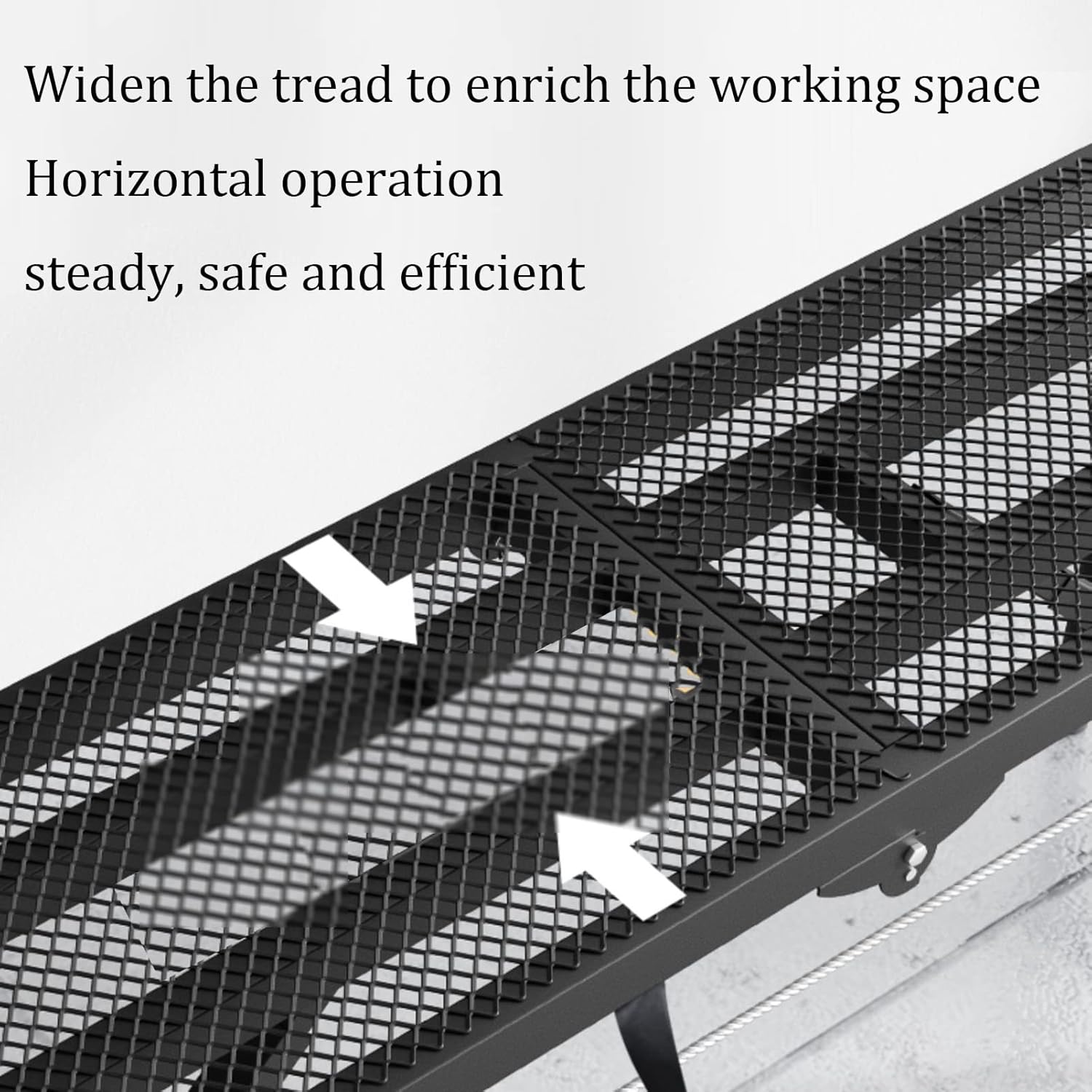 Adjustable Height Work Platform, Heavy Duty Steel Portable Bench Ladder Stool, Multipurpose Folding Scaffold Tower Ladder Stool Bench, Scaffolding Step Equipment with Non-Slip Feet,Ideal for Car Was (