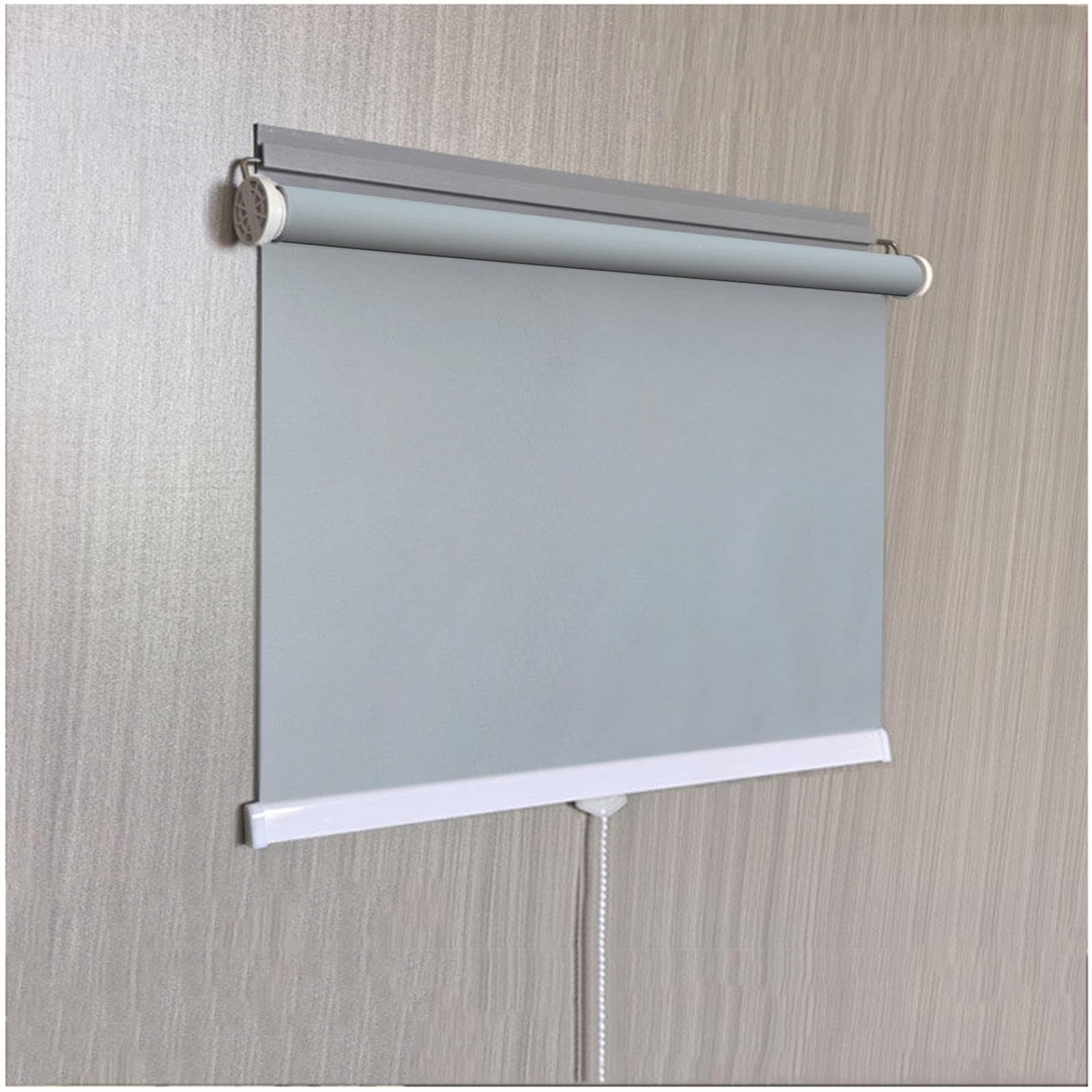 Blackout Roller Shades for Windows, Retractable Sunshade Roller Blinds, Blackout Curtains No Drilling, Temporary Thermal Blinds 45/60/85/100/125cm,grey-45x160cm/18 * 63in