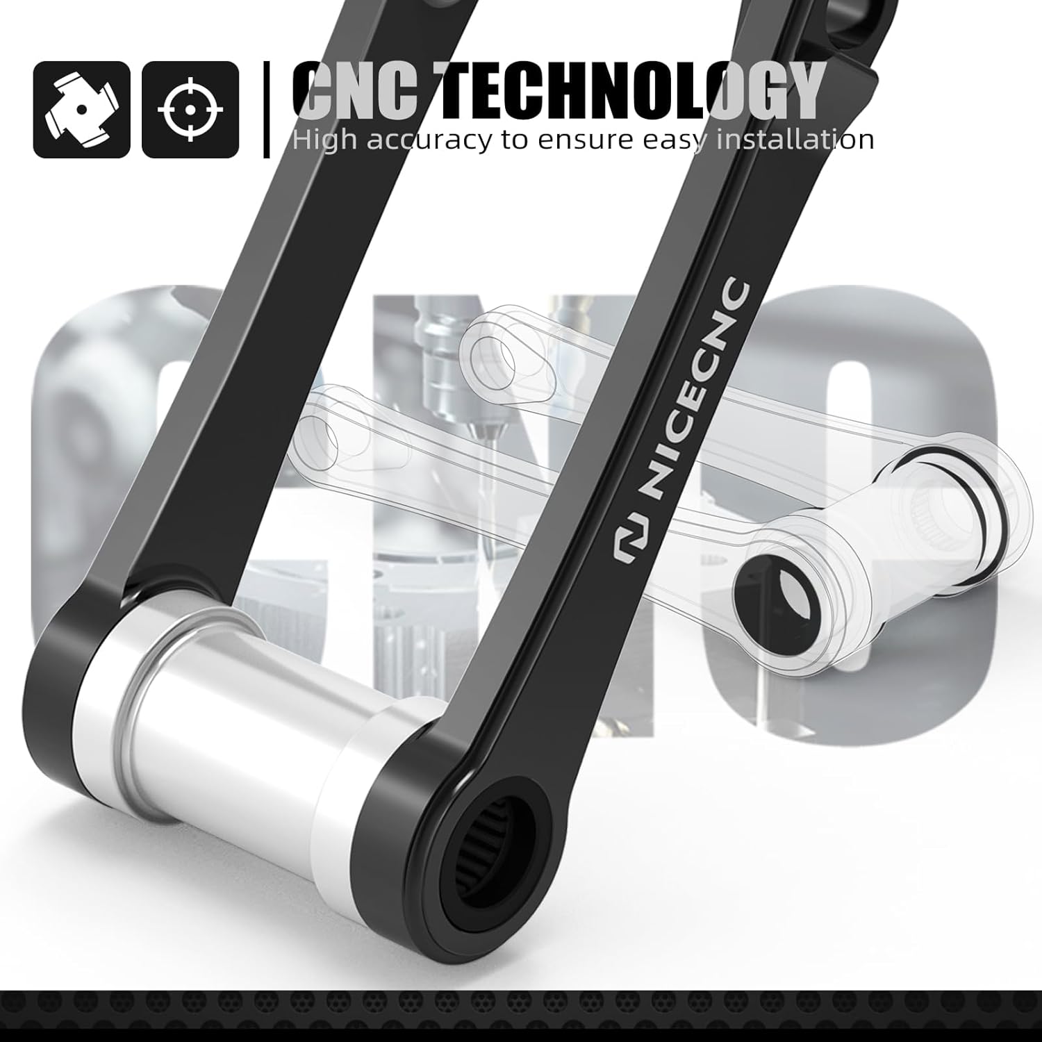 NICECNC GPS Bracket Mini Fairing Kit & Adjustable Lowering Suspension Linkage Compatible with KTM 250/350/450SX-F 2016-2022 See Fitment