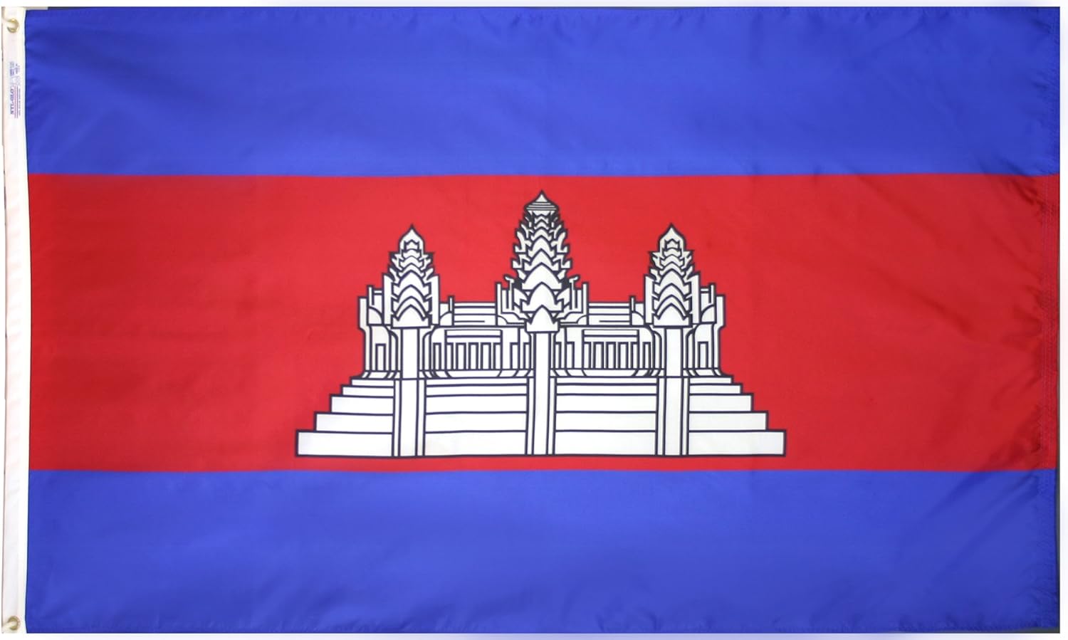 Annin Flagmakers Cambodia Flag USA-Made to Official United Nations Design Specifications, 3 x 5 Feet (Model 191195)