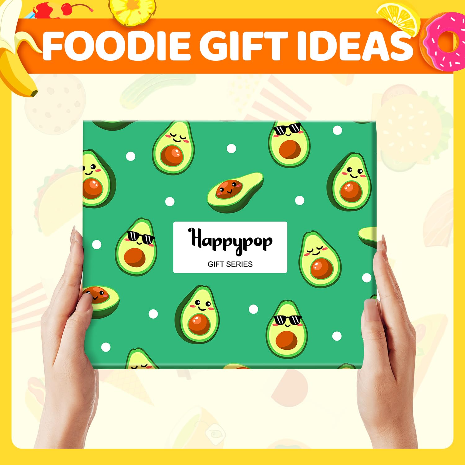 HAPPYPOP Funny Fruit Gifts - Avocado Gift Banana Gift for Kids, Avocado Banana Socks