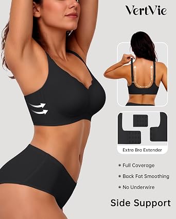 Vertvie Seamless Jelly Bra No Underwire Supportive Bralette