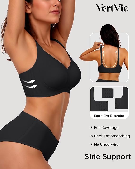 Vertvie Seamless Jelly Bra No Underwire Supportive Bralette