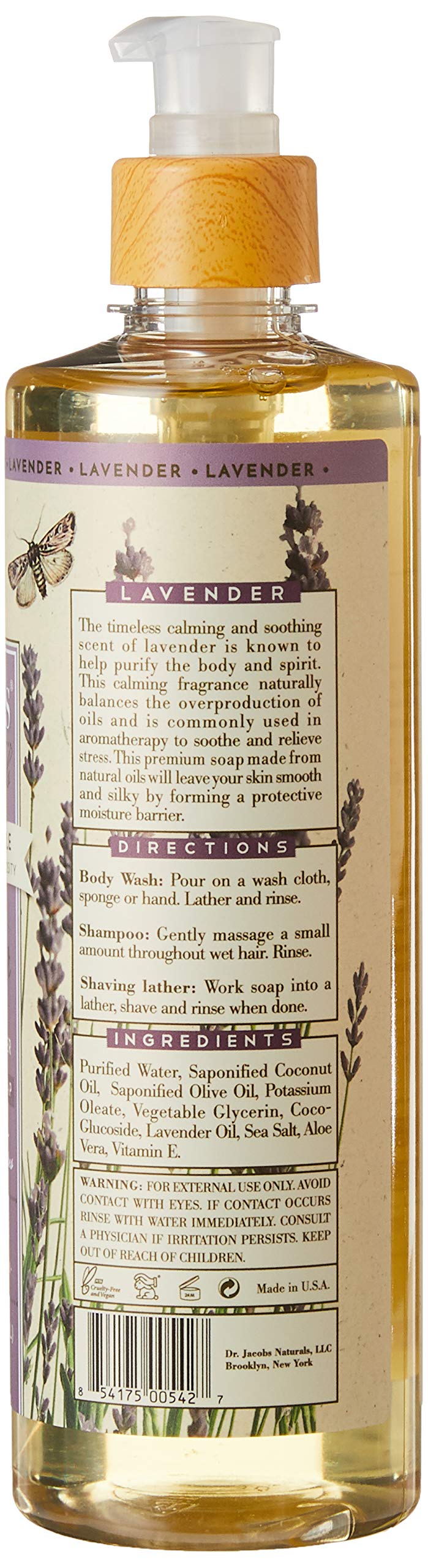 Dr Jacobs Naturals Gel douche Lavande 437 ml