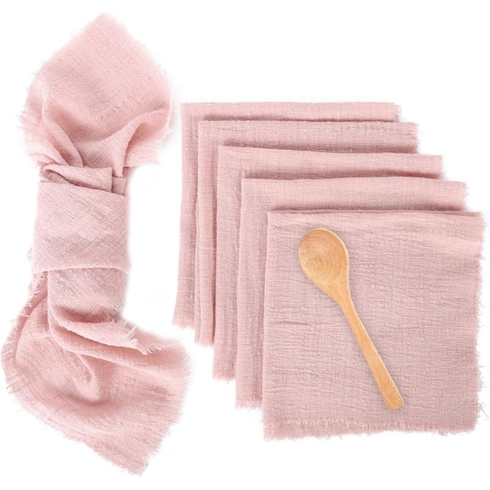 Serviettes de Table Lin Serviettes de Table en Lin Rose
