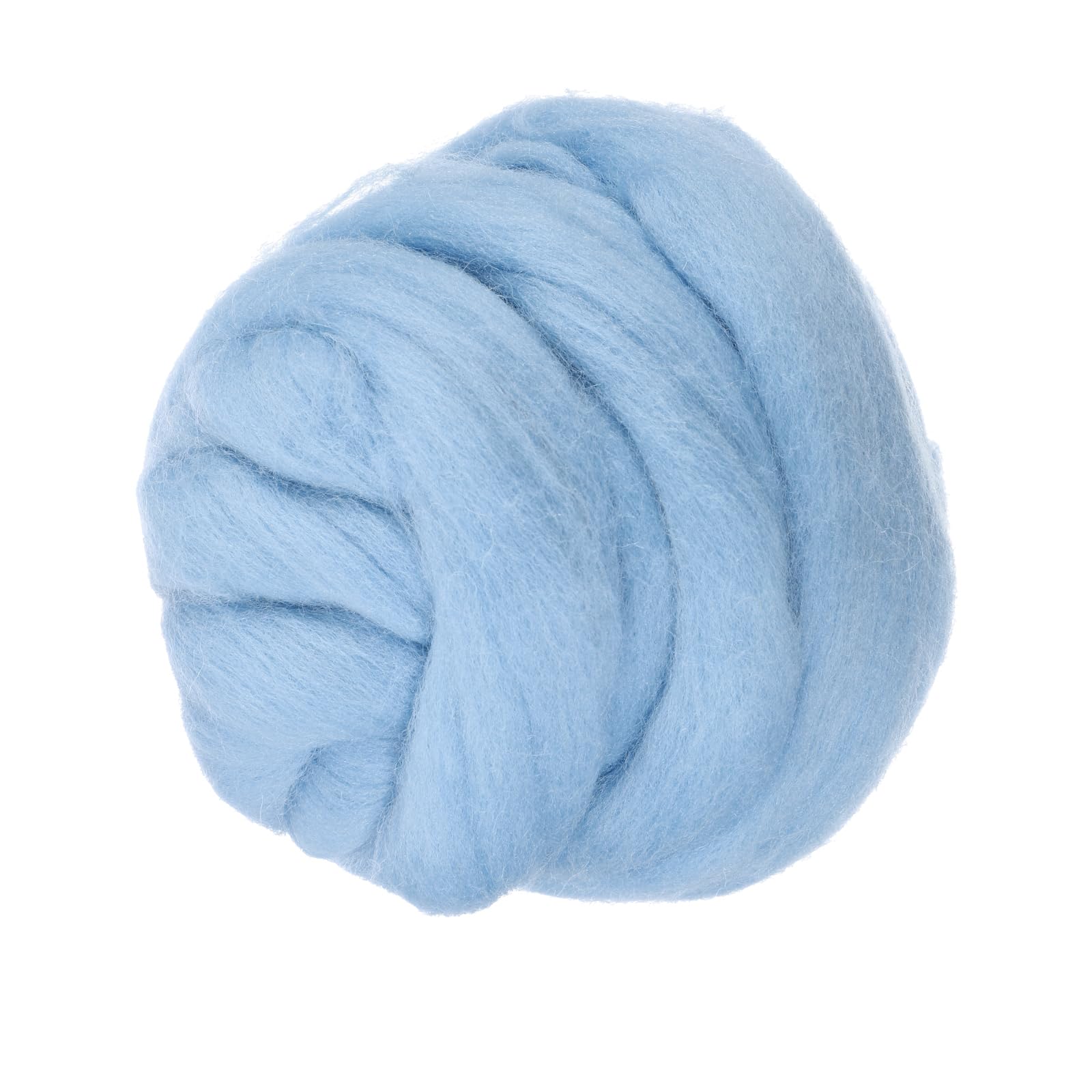 PATIKIL Wool Roving Yarn, 250G/8.8OZ Soft Felting Wool Pure Chunky Roving Yarn Bulk for Needle Felting Knitting Blanket Spinning Weaving DIY Craft, Moon Blue