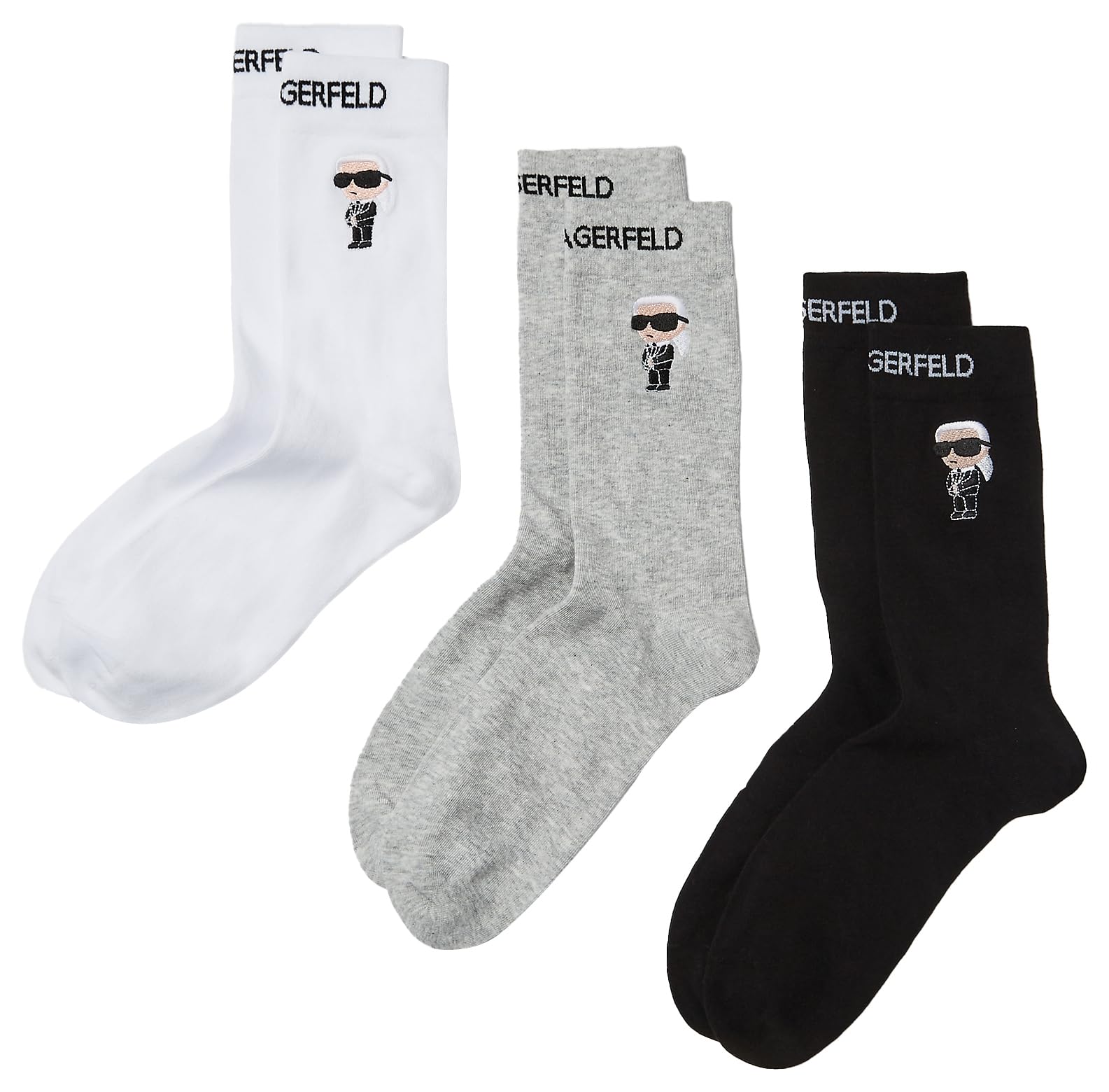 Karl Lagerfeld B.V IKON SOCKS (3 PACK), Black/White/Grey, 35-38