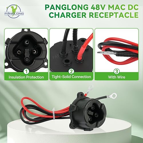 Miniatura 9 de Cargador de CC MAC de 48 V, enchufe Powerwise receptáculo para Yamaha Electric 2011-2017 G29, JR1-H235A-00, JW9-H6181-00