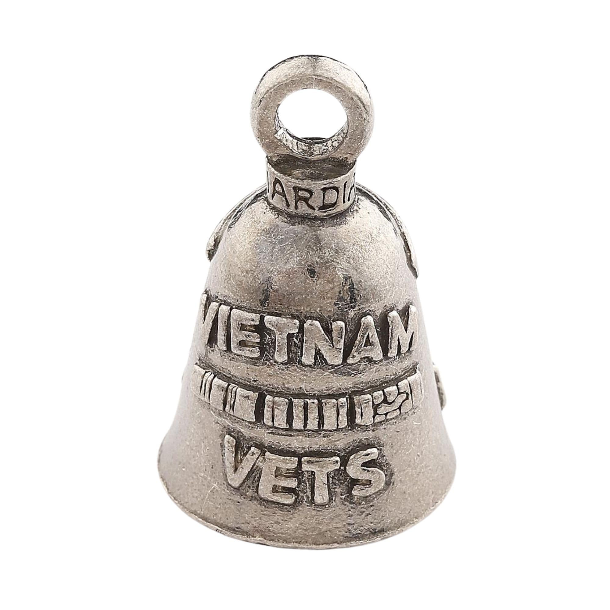 Guardian Bell Vietnam Vets Good Luck Bell w/Keyring & Black Velvet Gift Bag | Motorcycle Bell | Lead-Free Pewter | Good Luck Gift to Friends & Family | Bike Bell | Made in USA
