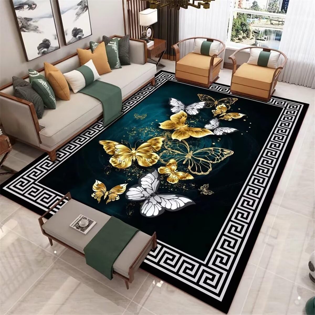 Tapis de salon lavable grand confort idéal pour les sessions de jeu en famille