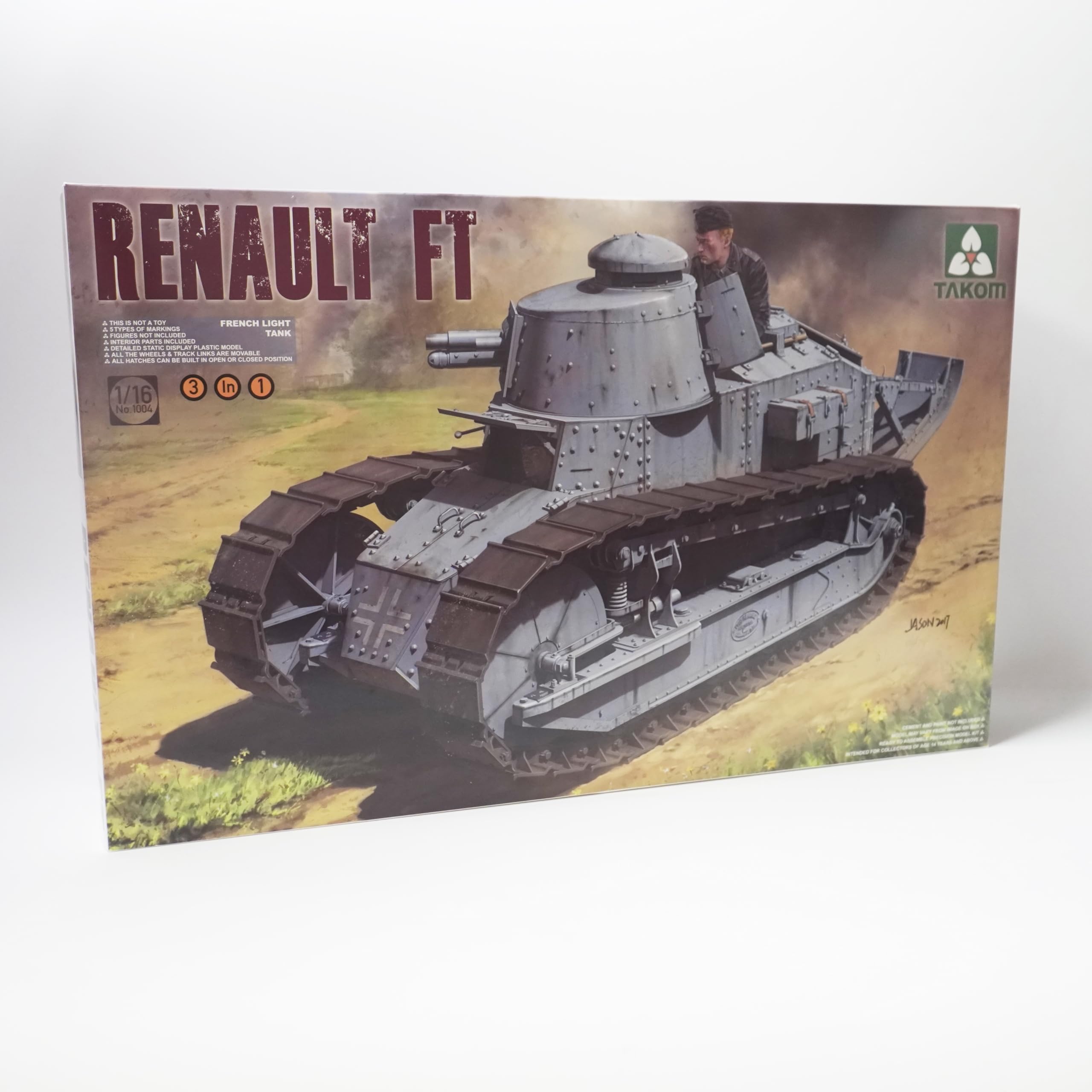 FT-17 Takom 1004 FT French Light Tank 1/16 Scale Model Kit