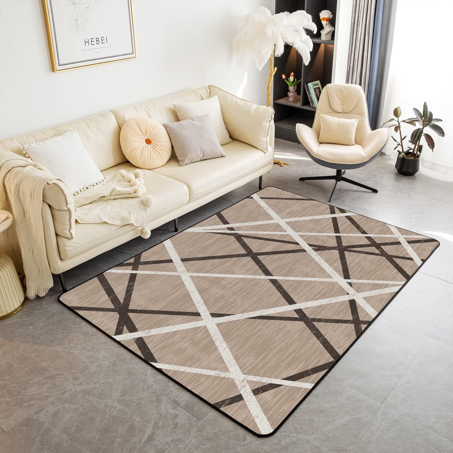 Tapis antidérapant 120x160 moderne pour chambre d'enfants