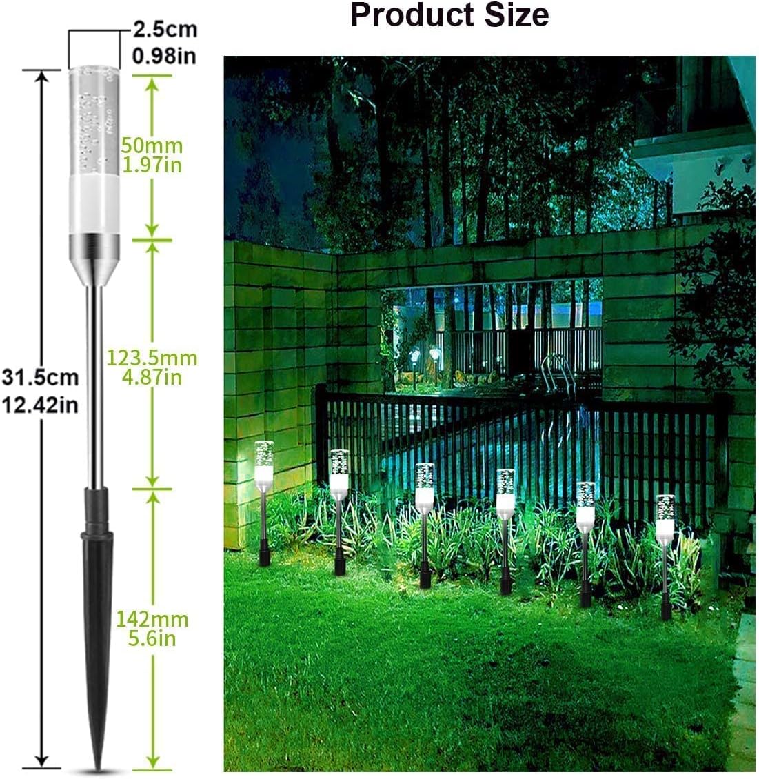 6 Pack Cool White Landscape Path Lights and 3 in 1 Extension Path Lights Cool White