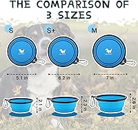 Vista 19 de Rest-Eazzzy Cuencos grandes plegables para perros de 33.8 fl oz, paquete de 2 cuencos de agua portátiles para perros, gatos y mascotas, plato