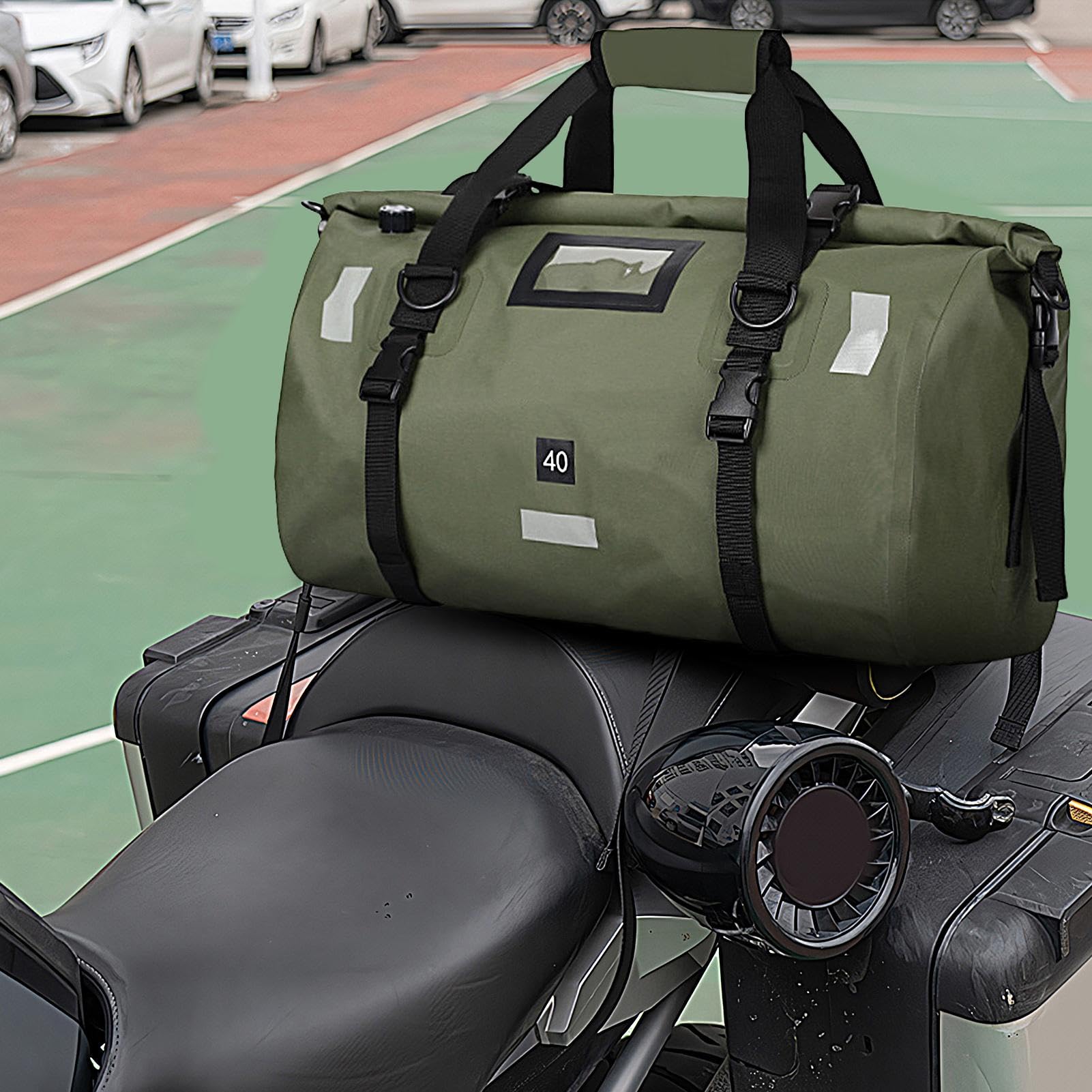 Motorradgepäck, Motorradtasche - 40 Liter Motorrad-Trockentaschen | Schwerlast-Trockentaschen mit reflektierenden Streifen, Seitentaschen für Motorrad-Ski-Reisen