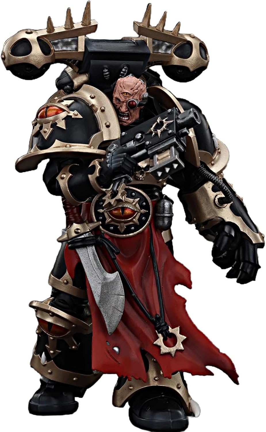 JOYTOY Warhammer 40K 1/18 Action Figures Chaos Space Marines Black Legion Chosen with Bolt Pistol and Power Fist Collectible Model 4.9Inches
