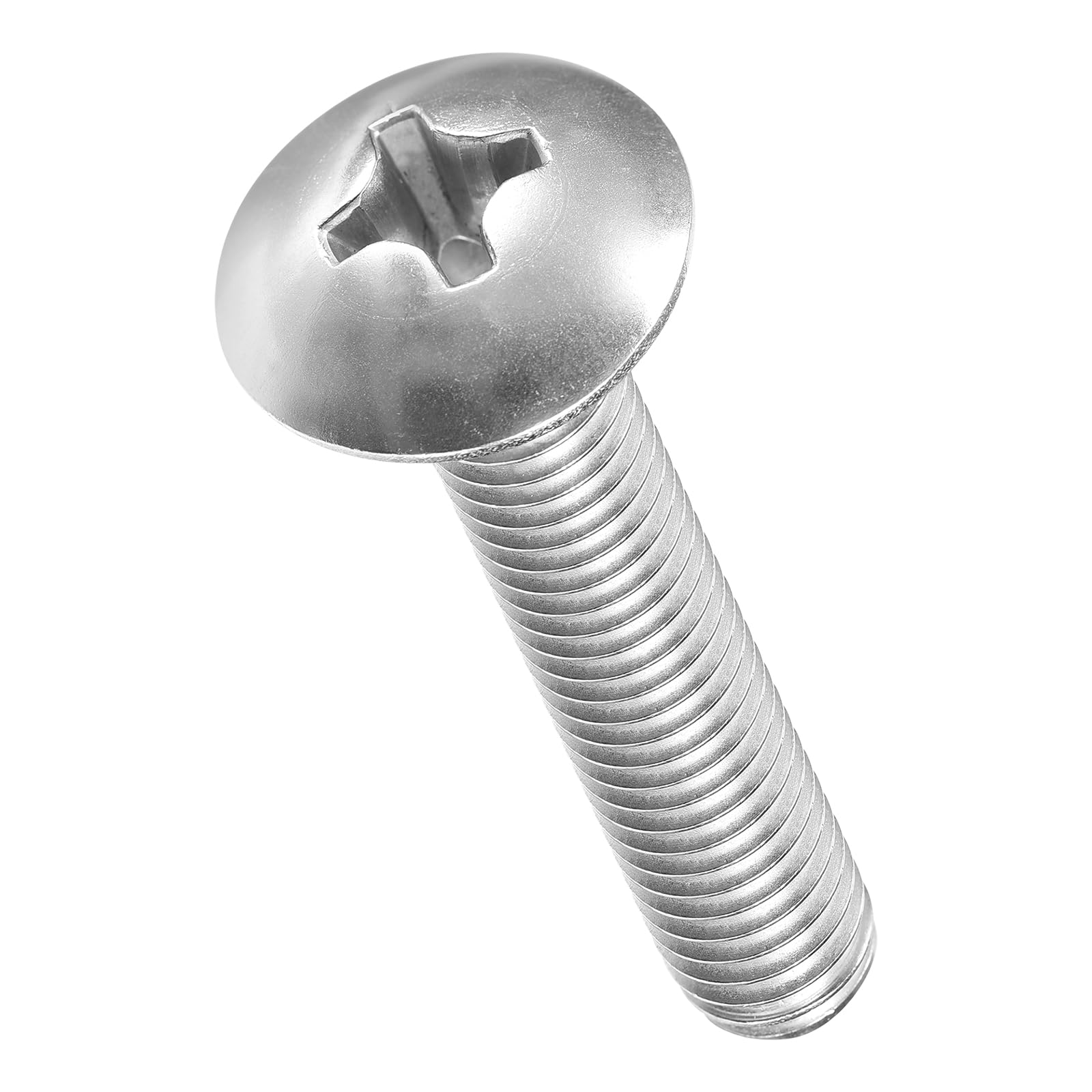 METALLIXITY Machine Screws Phillips Head(3/8"-16x2") 10Pcs, 304 Stainless Steel Round Head Phillips Drive Furniture Bolts
