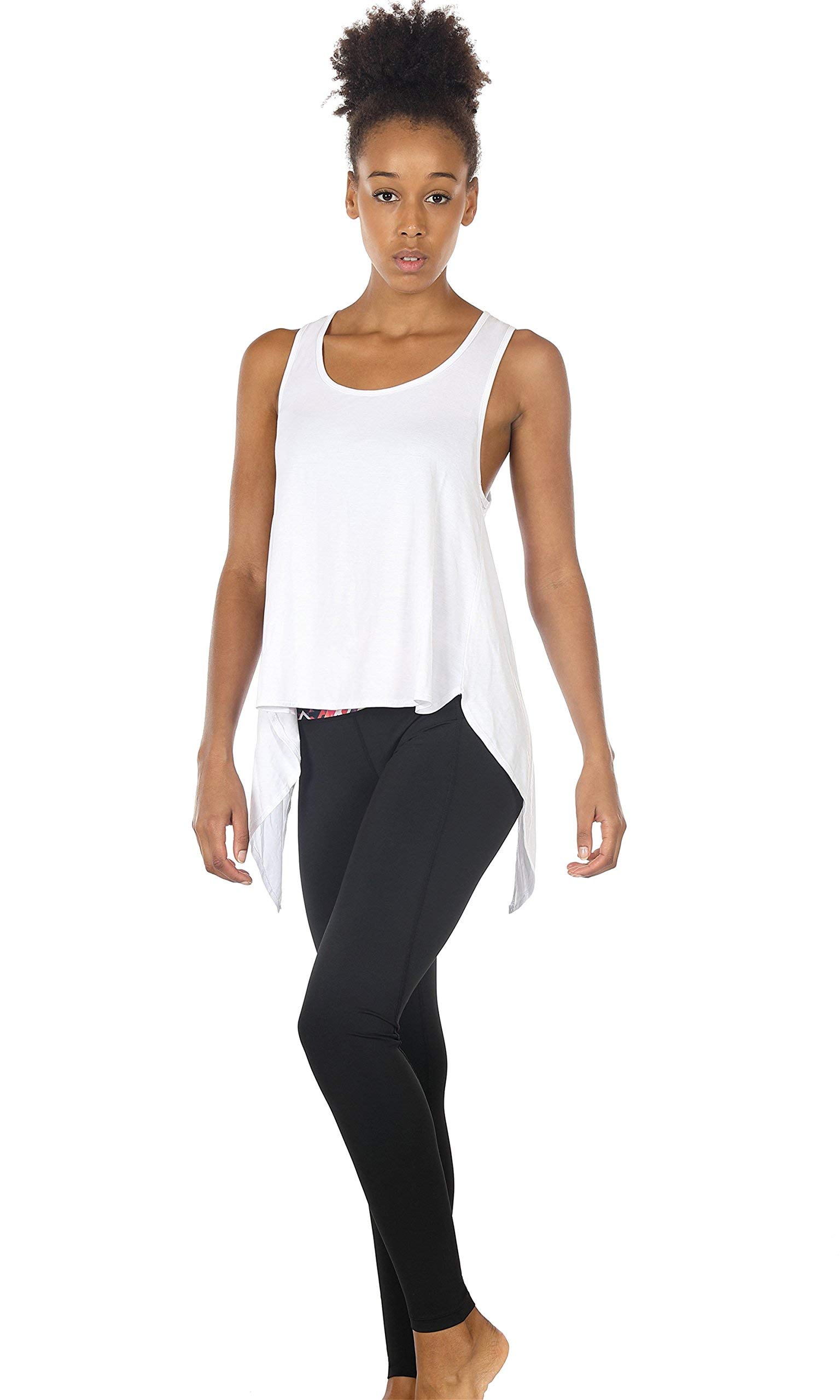 icyzone Camiseta Deportiva sin Mangas de Espalda Abierta para Mujer, Pack de 2