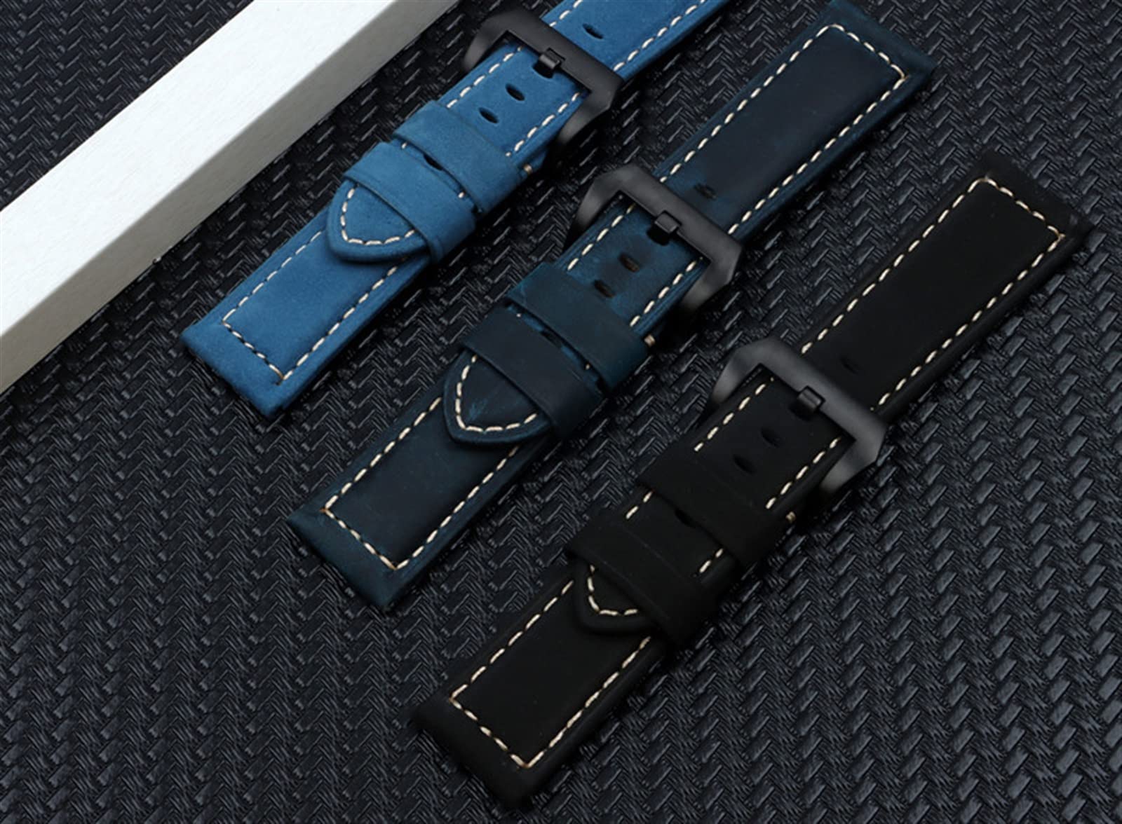 Luxus Marke Retro 22mm 24mm Vintage Kalb Pferd Nubuk Leder Für Panerai Strap Uhr Band Tang Schnalle