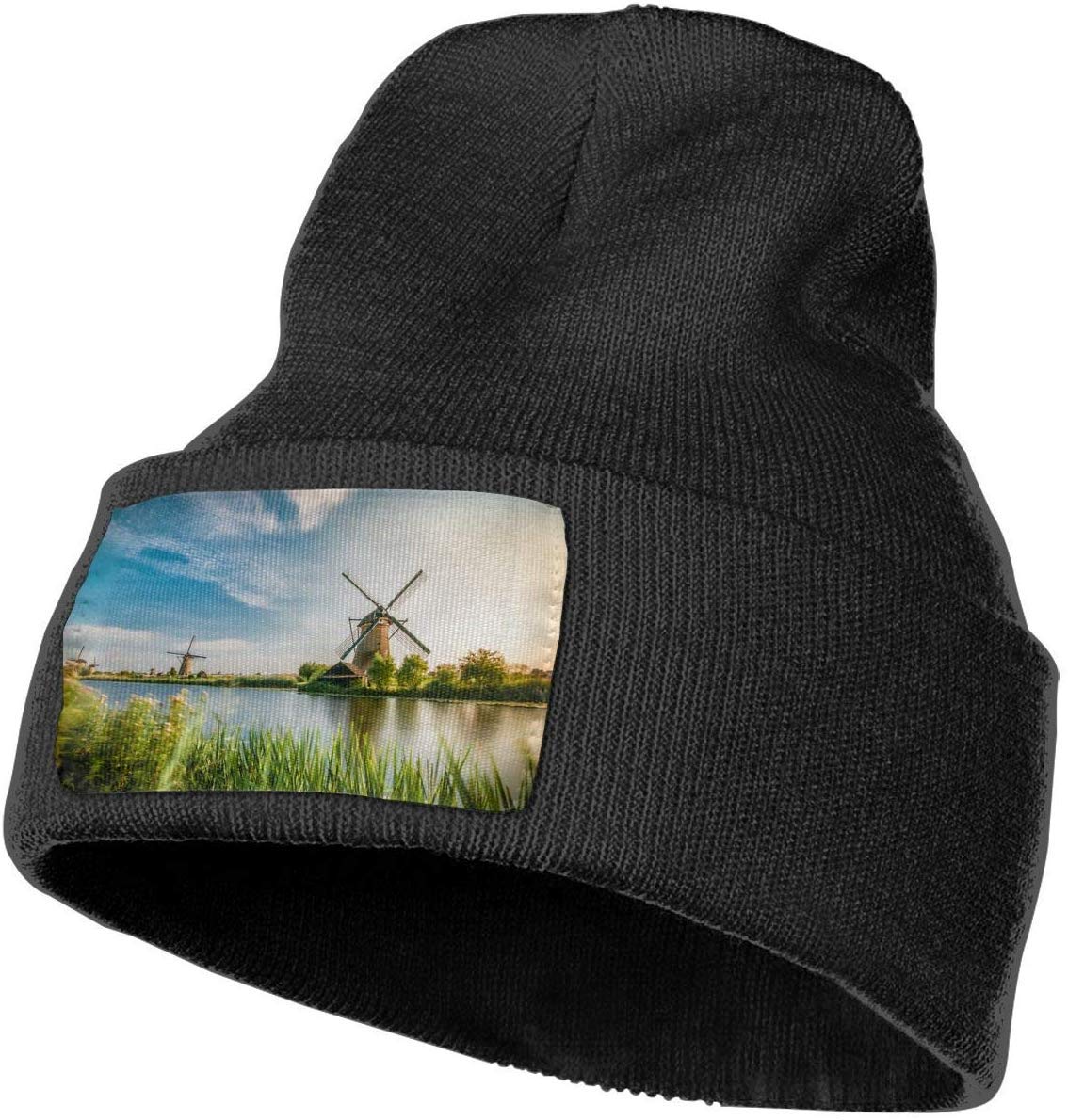 Historians Dutch Windmills Near Rotterdam Men & Women Winter Warm Serious Style Beanie Hat Slouchy Headwear Beanie Baseball Cap