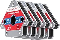 YESWELDER 50LB Magnetic Welding Holders - 4-Pack Arrow Magnets, 45° 90° 135° Angles, 50 Lbs Strong Hold for Welding Soldering
