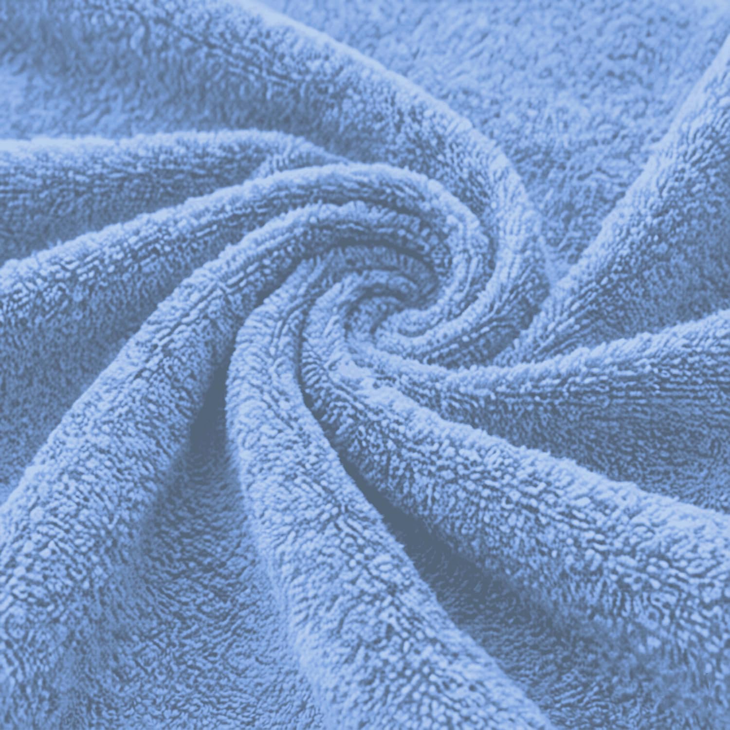 KiGATEX - Coperta in Spugna, Morbida, 100% Cotone, 150 x 200 cm, certificata Öko-Tex, Blu, 150 x 200 cm