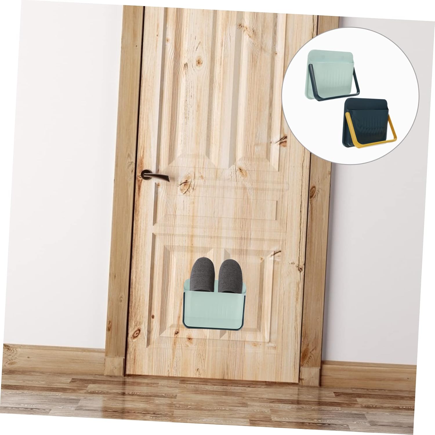 2pcs Multi-functional Sticky Shoe Rack Sturdy Over-door Shoe Organizer for Slippers Sneakers and Sandals Easy Installation Space-saving Design for Entryway and Closet Light Blue