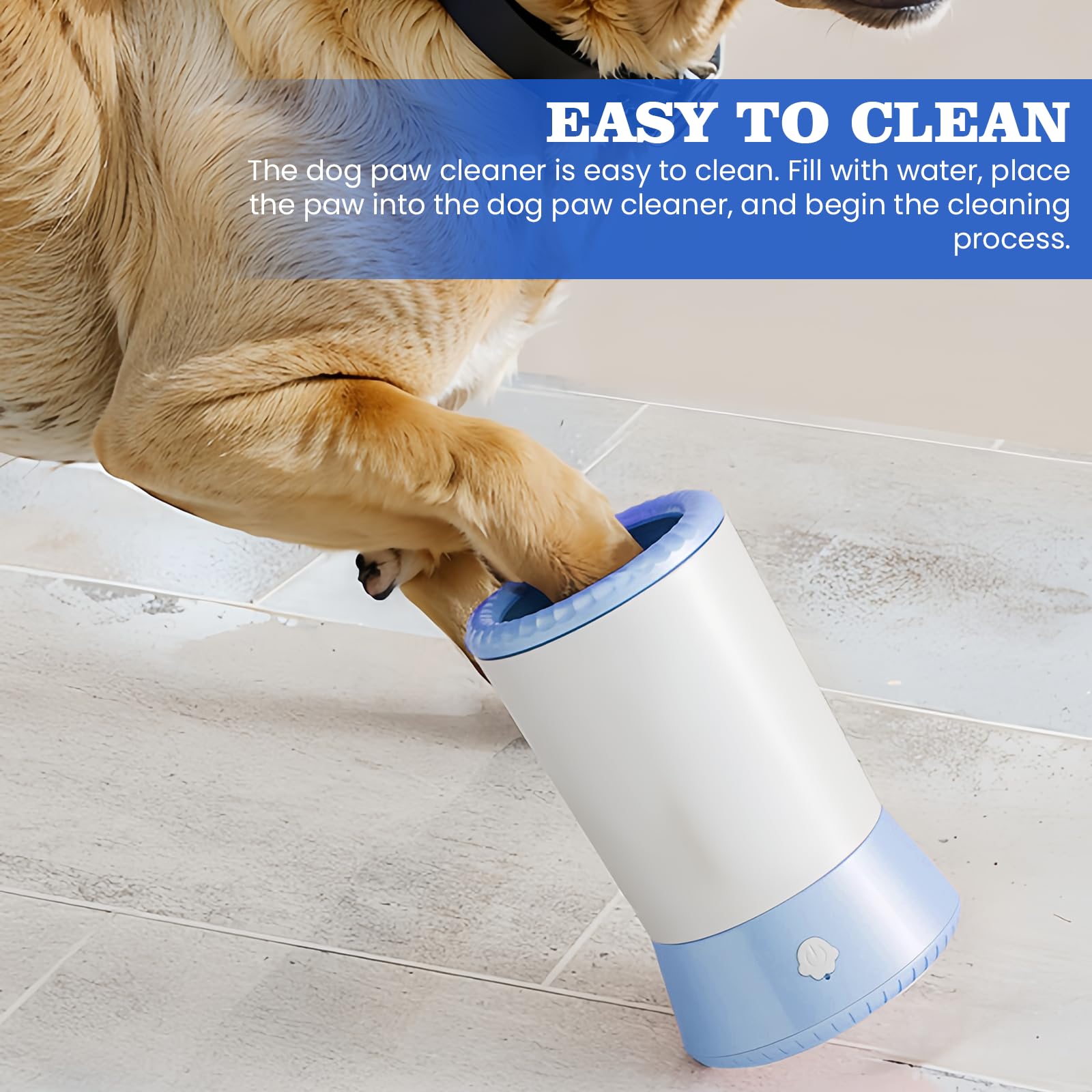 BORDEAG Pulisci Zampe Cane, Automatico Lava Zampe per Cani, Pulitore Zampa per Cani con Setole Morbide in Silicone, Pulitore per Zampa per Lavare Piedi di Cane e Gatti